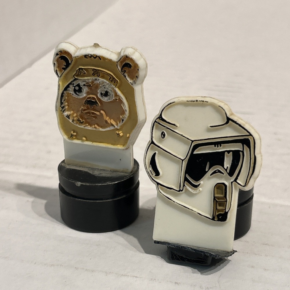 Vintage Star Wars 1980s Ewok And Biker Trooper Ink Stamps (Dry) A4